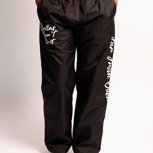 Dallas Don't Quit" Windbreaker Pants (Black)