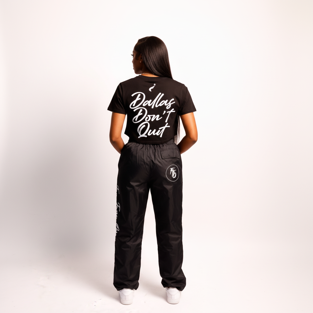 Women's Keep Defying The Odds Crop Tee (Black)