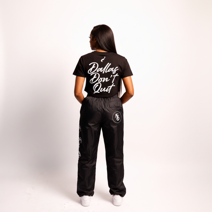 Women's Keep Defying The Odds Crop Tee (Black)